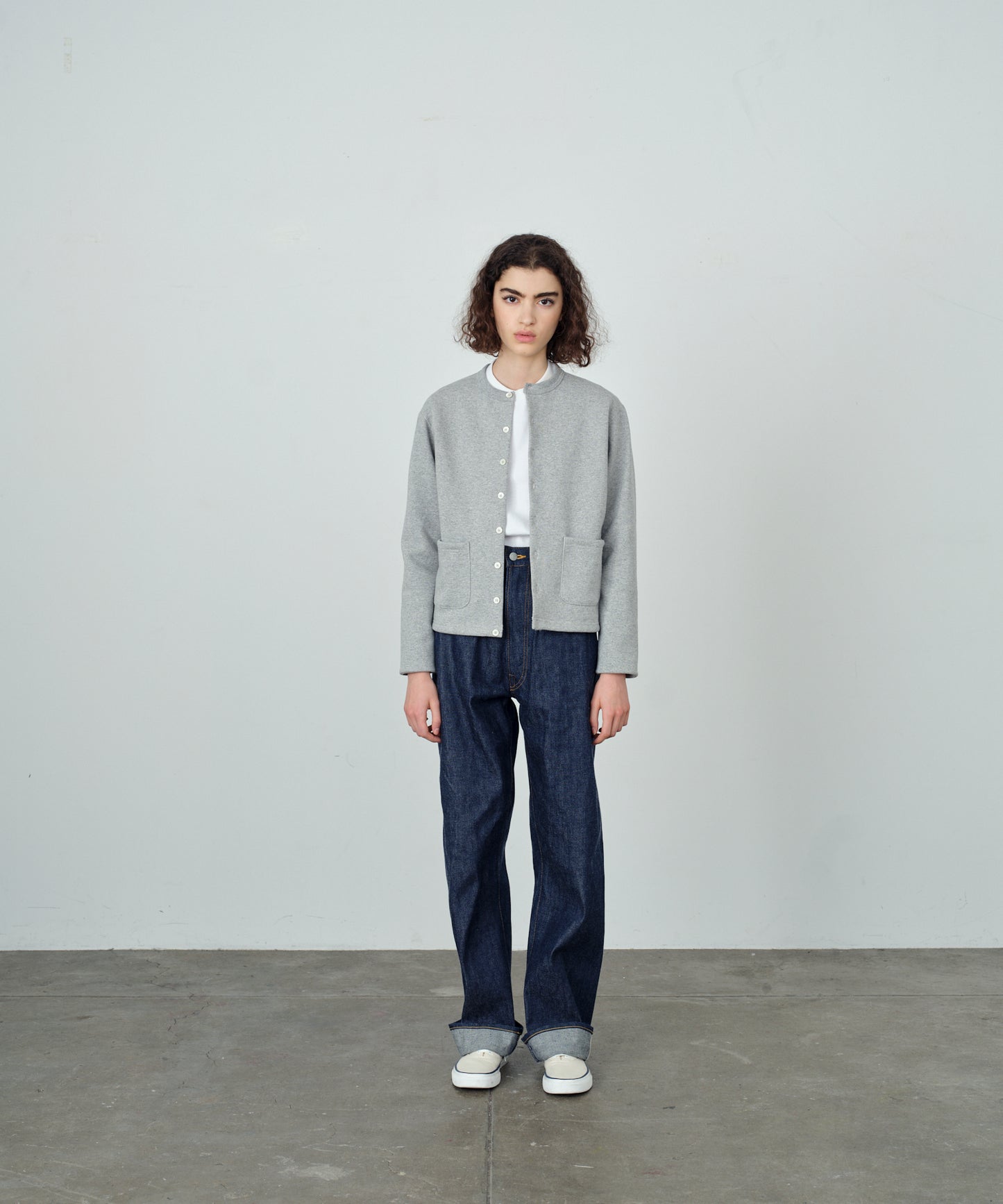 【LADIES】SWEAT CREW NECK CARDIGAN