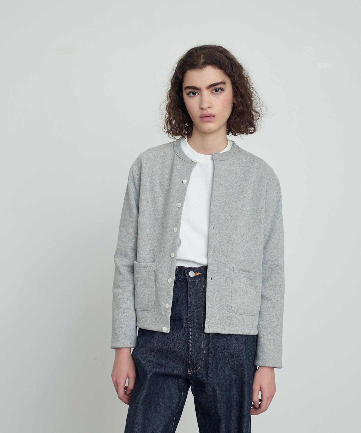 【LADIES】SWEAT CREW NECK CARDIGAN