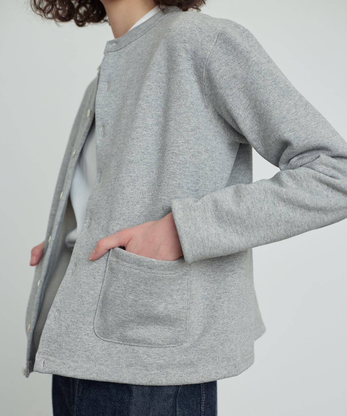 【LADIES】SWEAT CREW NECK CARDIGAN