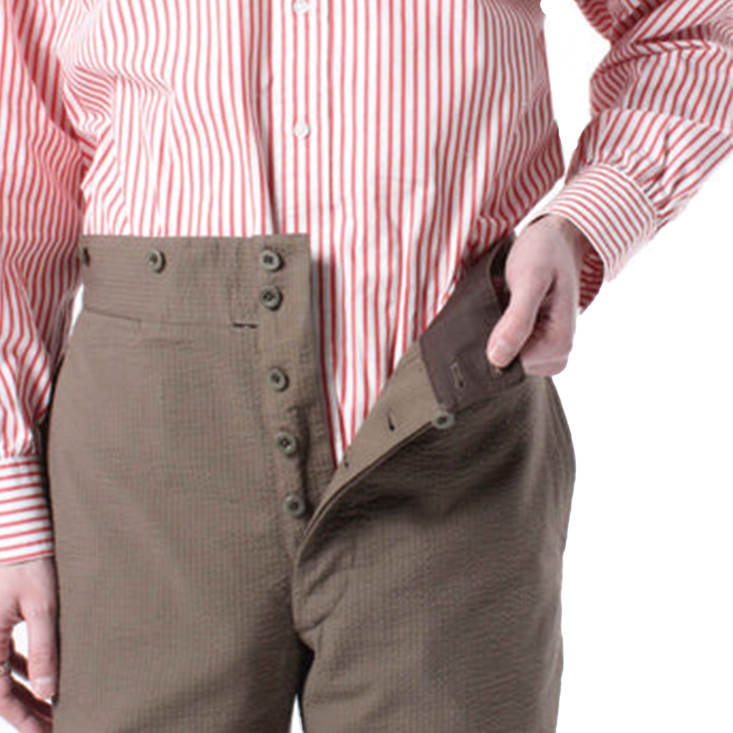 BJ PANTS SEERSUCKER- KHAKI