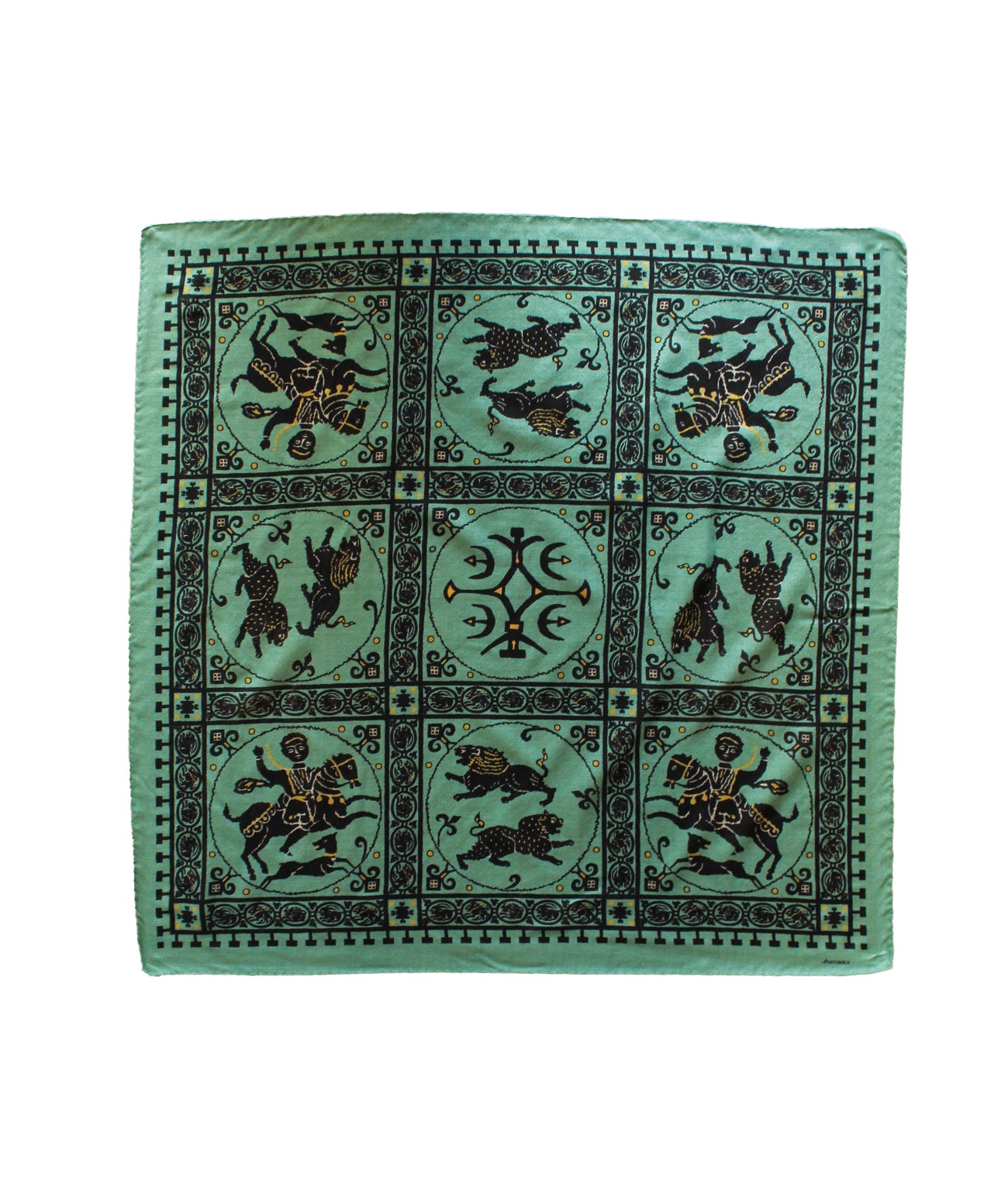 SQUARE SCARF MOSAIC ANIMALS