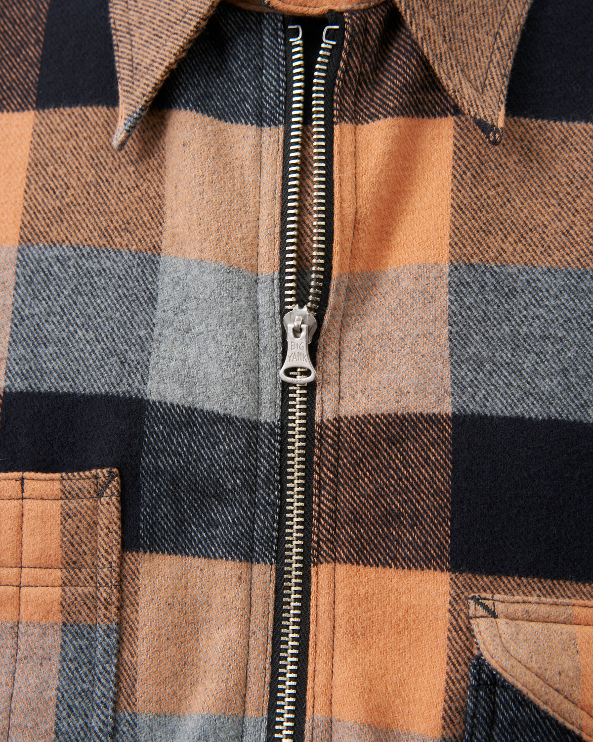 BIG YANK Y1936 HALF-ZIP SHIRTS FLANNEL BROCK CHECK