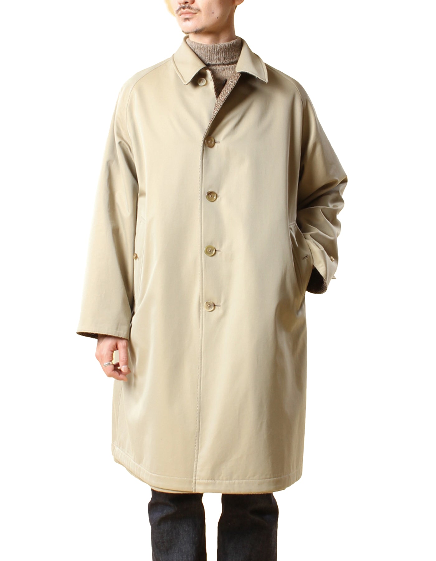 Anatomica SingleRaglanCoat 44 ライナー付き