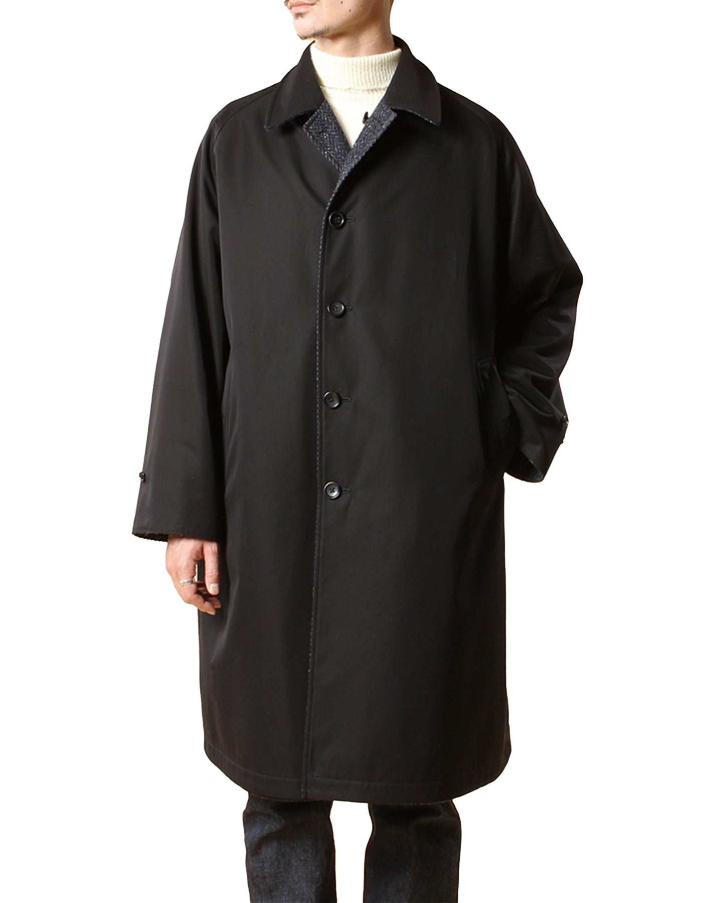 Anatomica Single Raglan Coat 1 Navy 44 - ジャケット・アウター