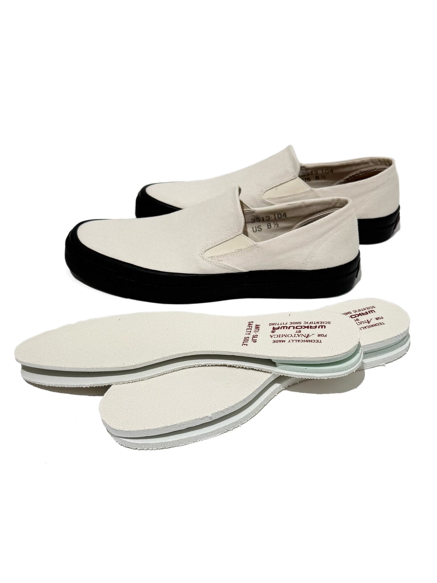 WAKOUWA SLIP ON BLACK SOLE- NATURAL