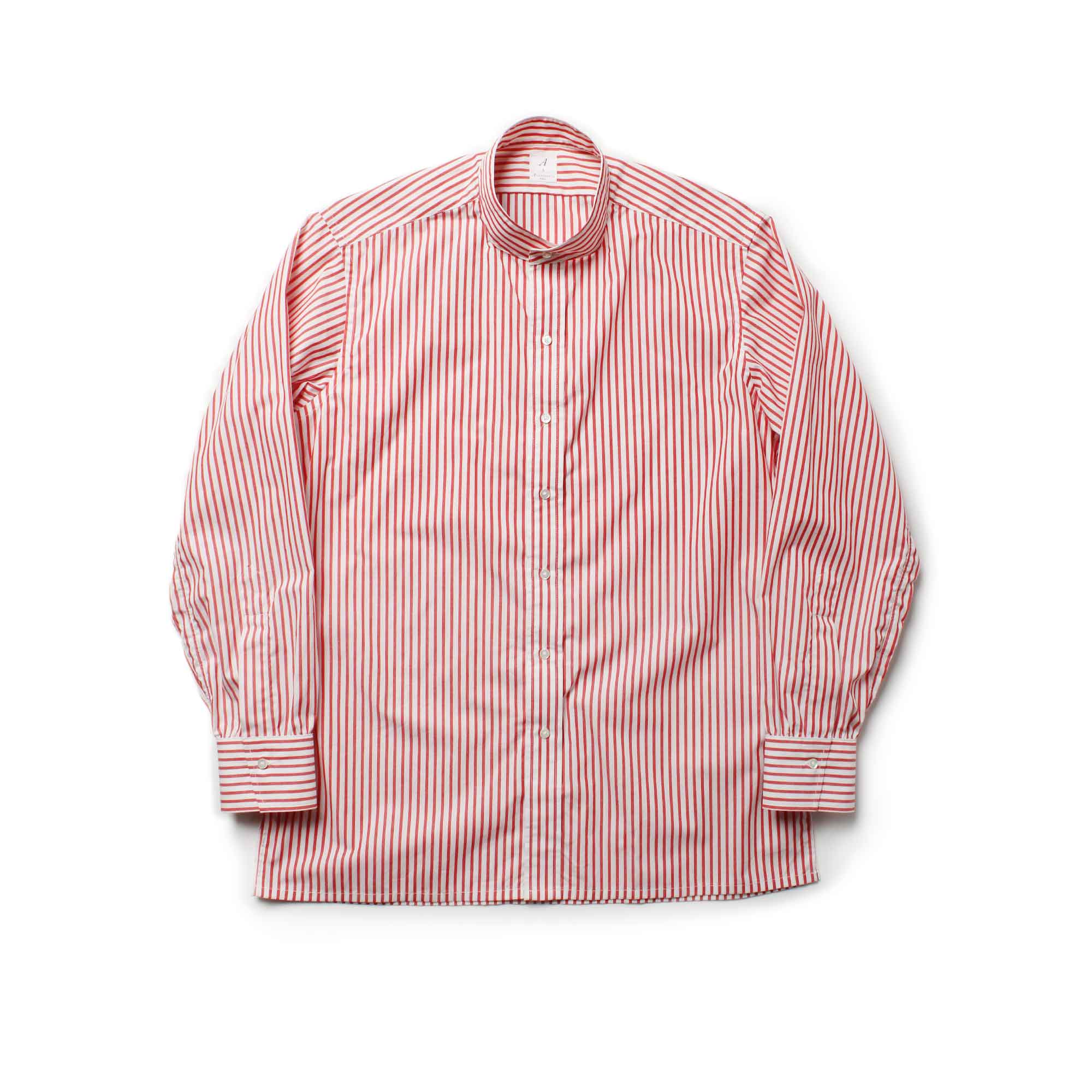 Band Collar Shirts Candy Stripe ANATOMICA TOKYO FLAGSHIP STORE