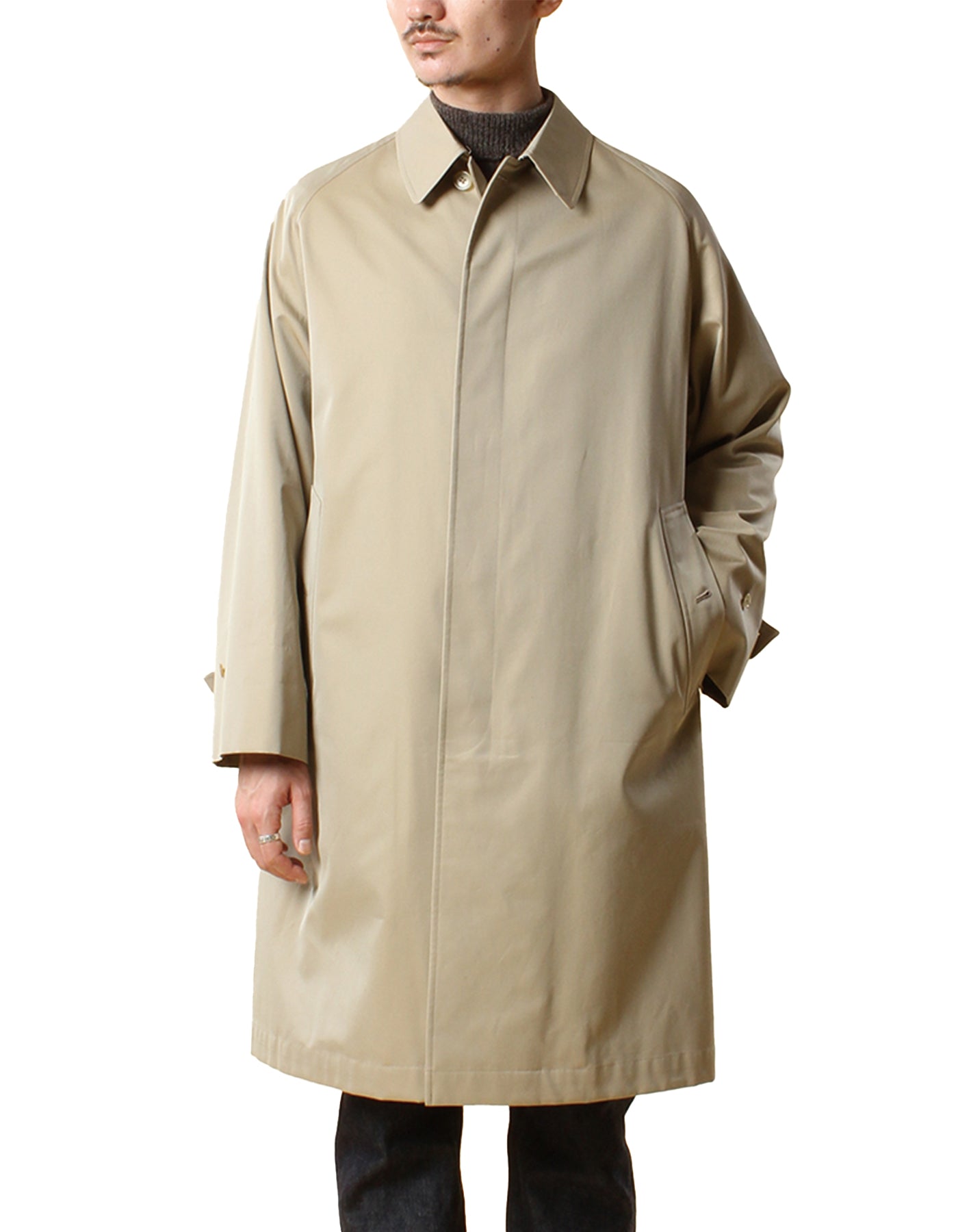 ANATOMICA SINGLE RAGLAN COAT Ⅰ BEIGE 46-