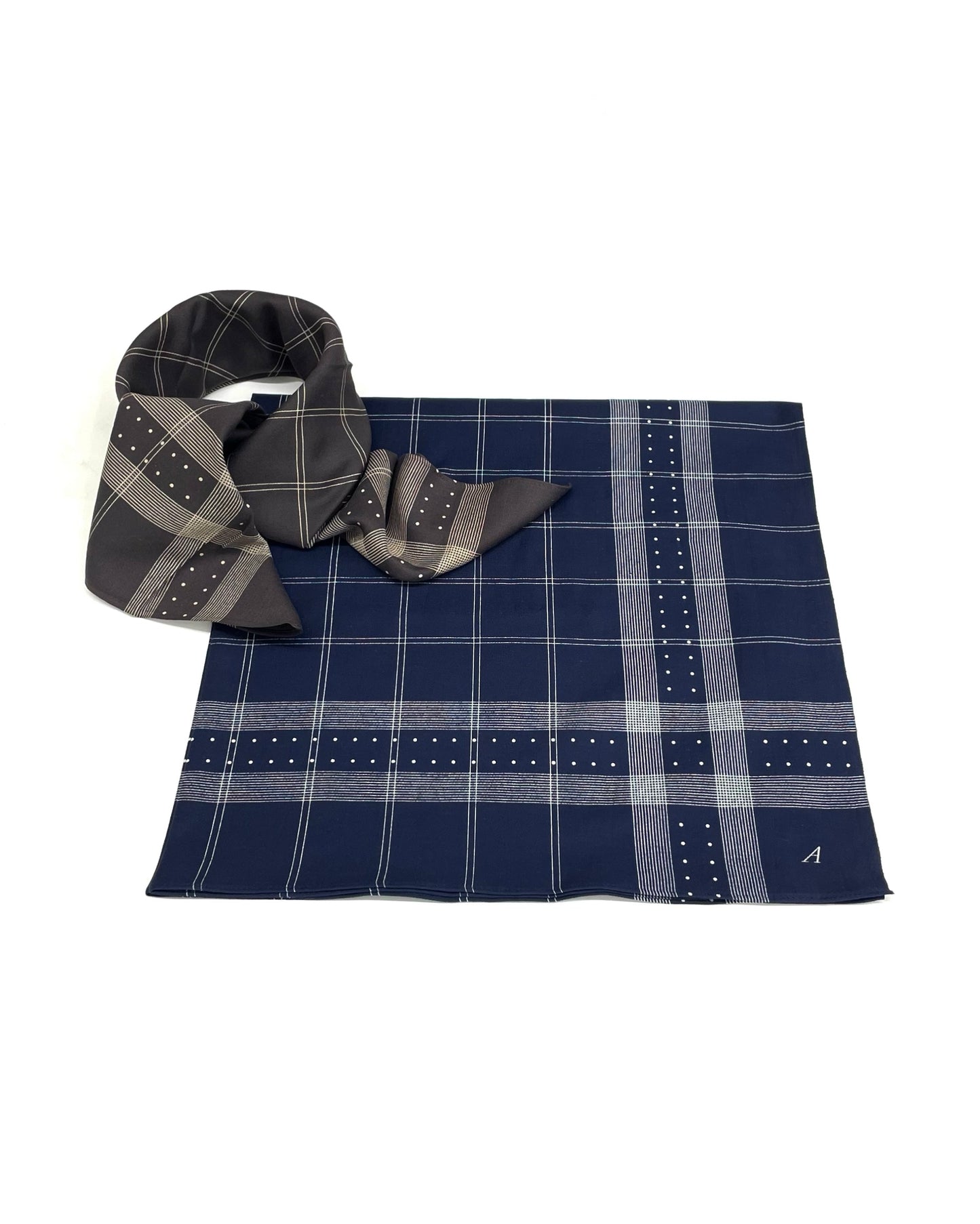 SATIN SCARF STRIPE DOT