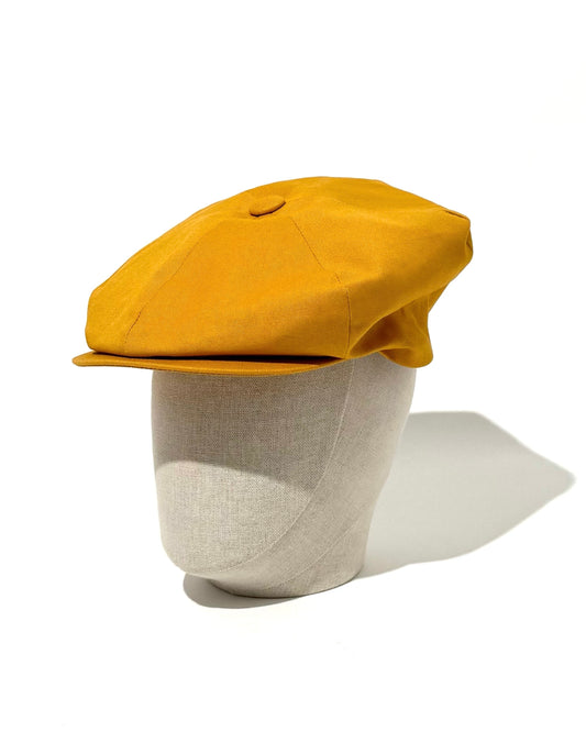 GATSBY CAP / CANVAS COTTON- YELLOW