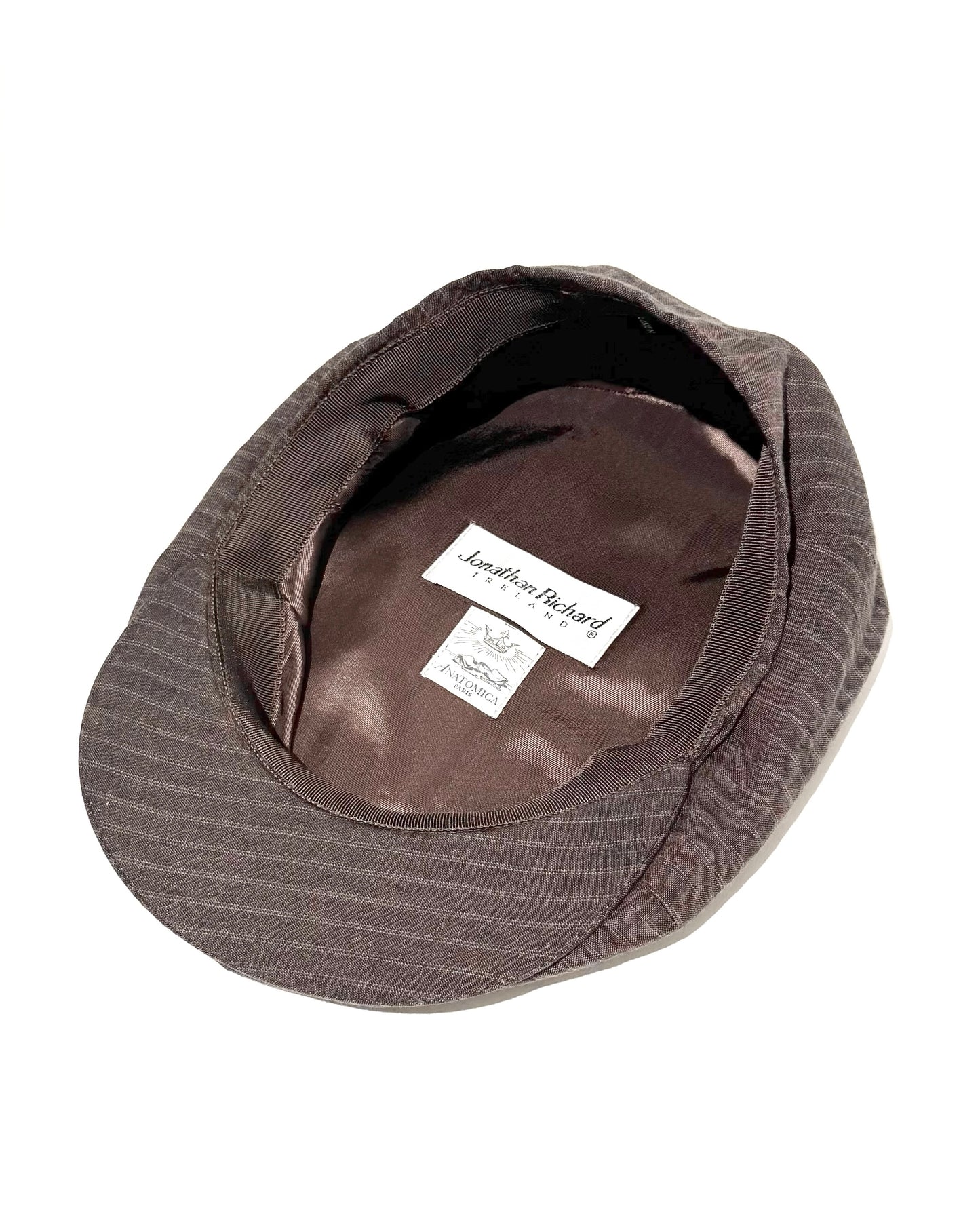 GATSBY CAP / LINEN STRIPES- BROWN STRIPE