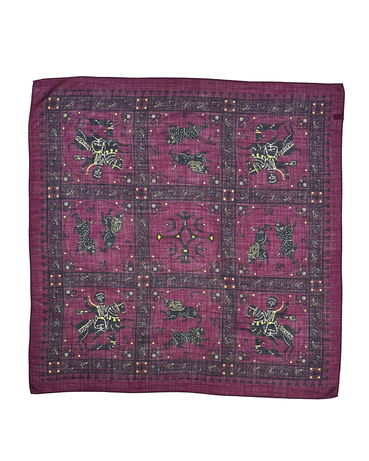 SQUARE SCARF MOSAIC ANIMALS