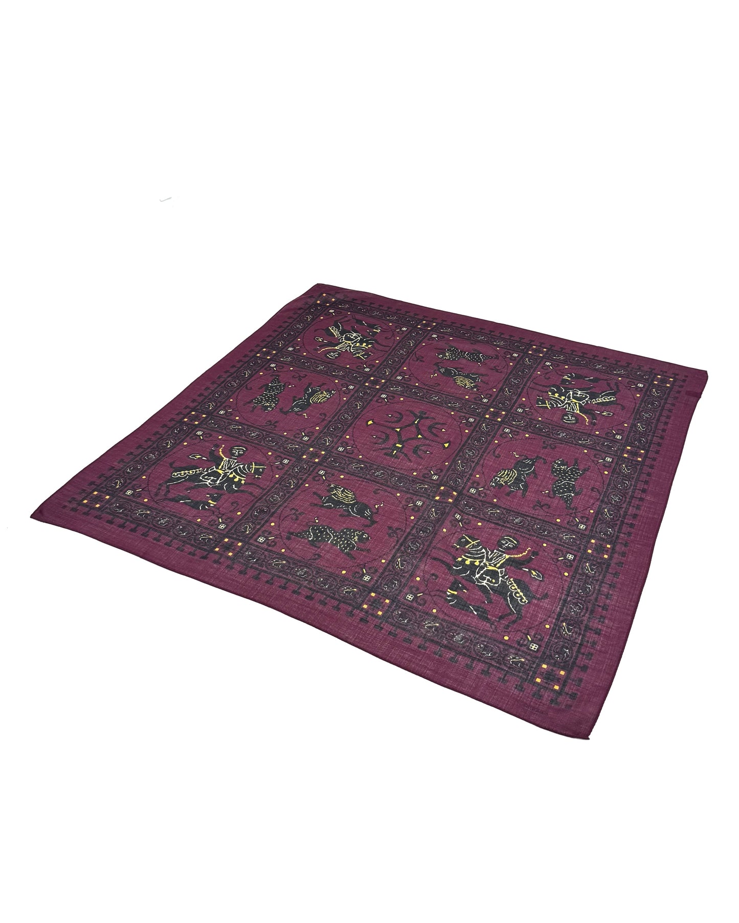 SQUARE SCARF MOSAIC ANIMALS