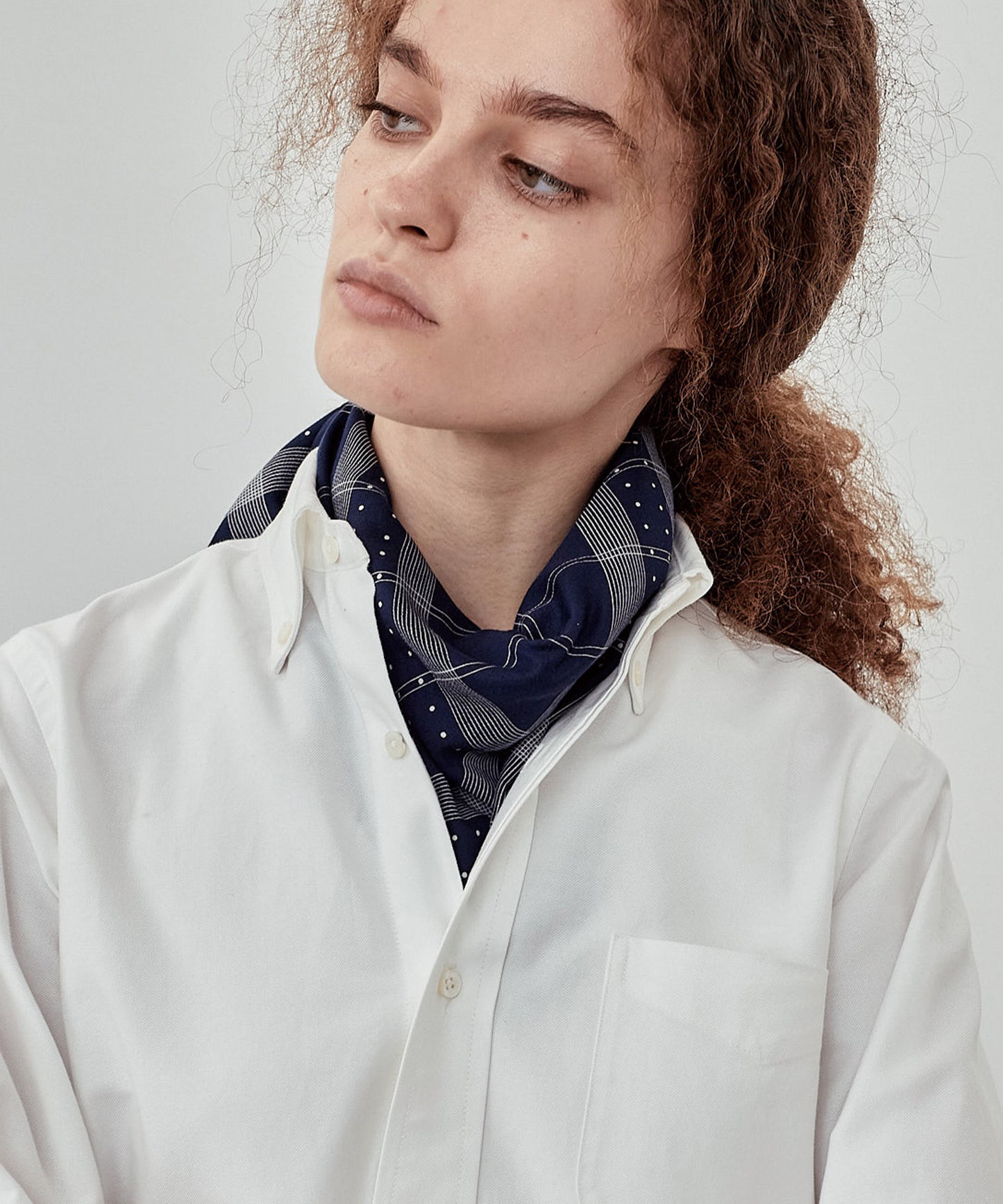 SATIN SCARF STRIPE DOT