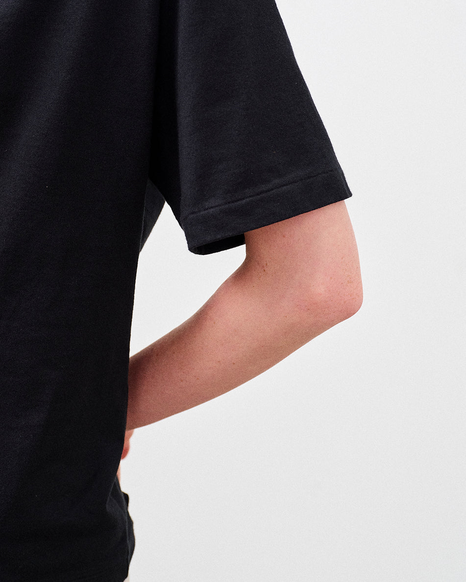 BRIGITTE TEE BORDER / BLACK PLAIN