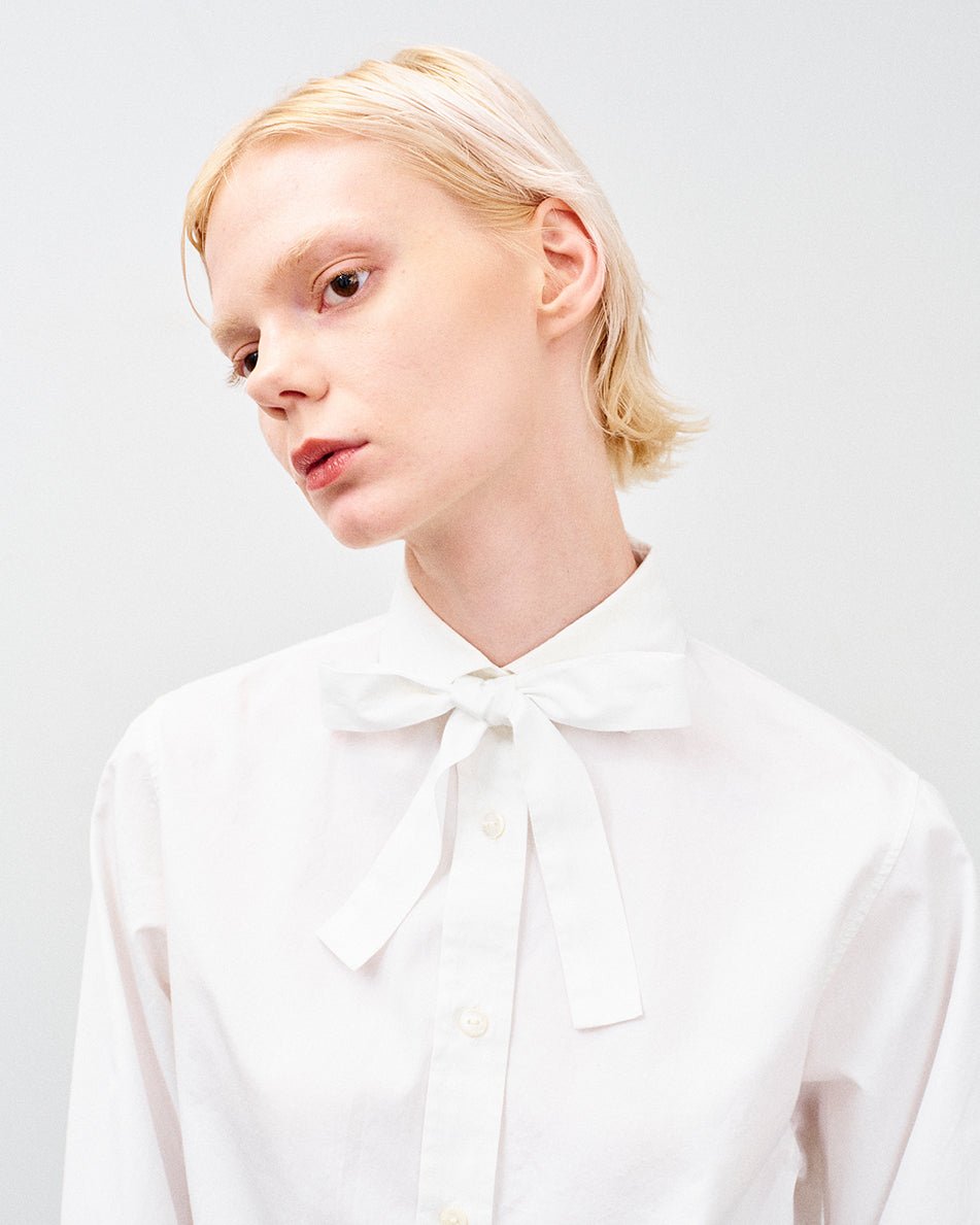 MILLICENT BOWTIE SHIRT WHITE
