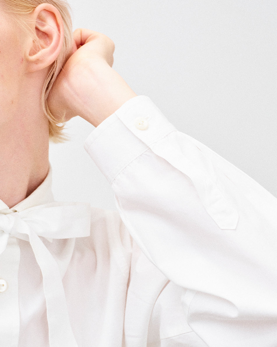 MILLICENT BOWTIE SHIRT WHITE