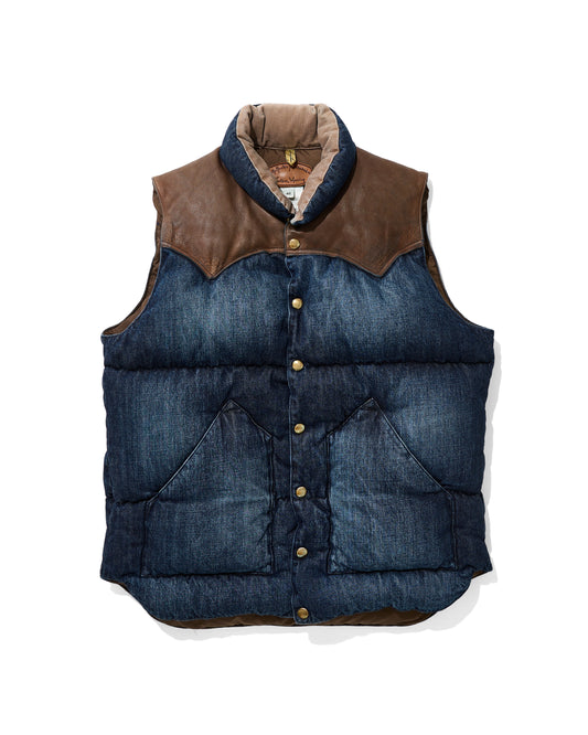 DOWN VEST DENIM(USED WASH)