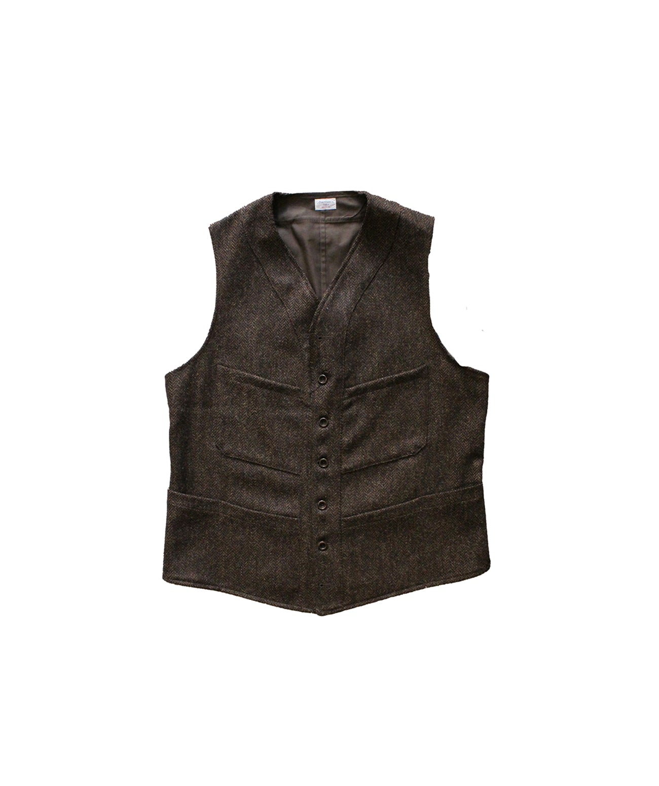 Sagan gilet Shetland Tweed Herringus