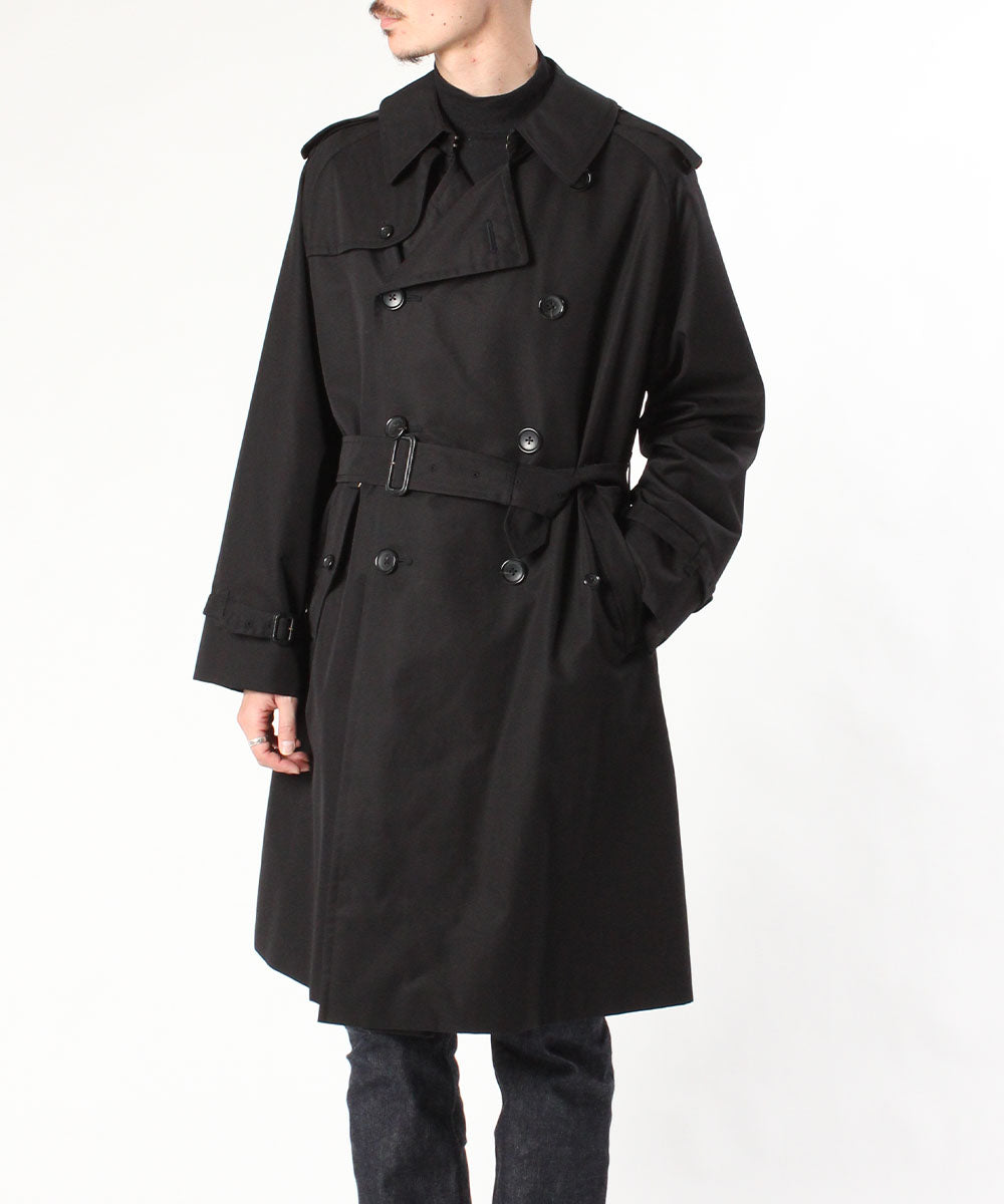 ANATOMICA TRENCH COAT GABARGINE 粗悪 BKACK 46