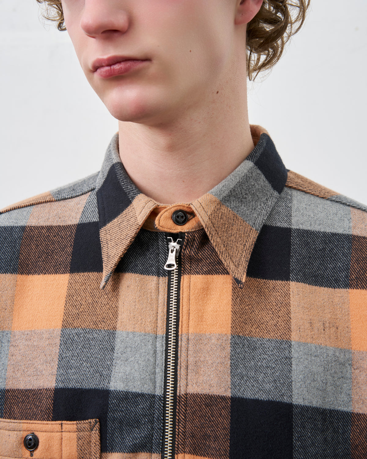 BIG YANK Y1936 HALF-ZIP SHIRTS FLANNEL BROCK CHECK