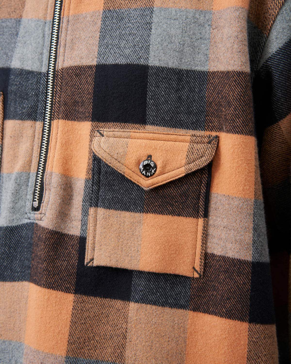 BIG YANK Y1936 HALF-ZIP SHIRTS FLANNEL BROCK CHECK