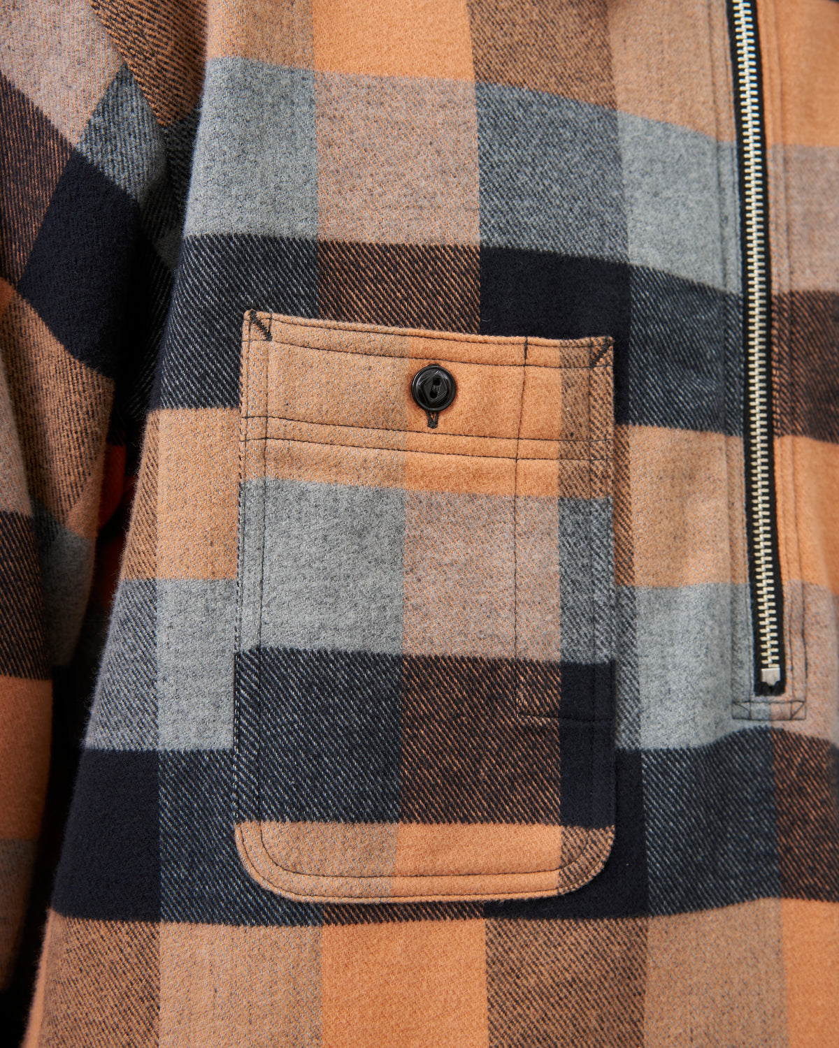 BIG YANK Y1936 HALF-ZIP SHIRTS FLANNEL BROCK CHECK