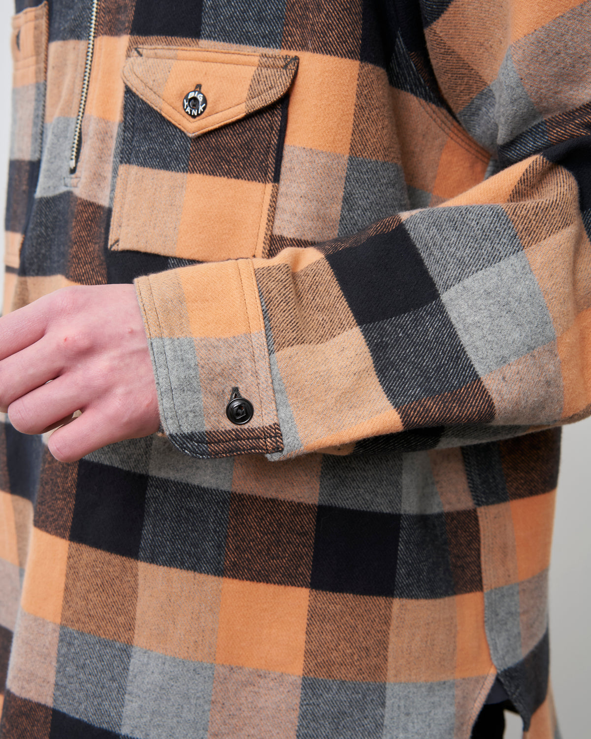 BIG YANK Y1936 HALF-ZIP SHIRTS FLANNEL BROCK CHECK