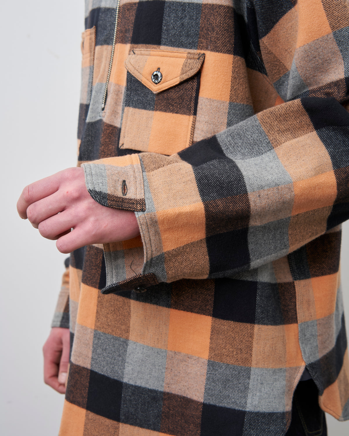 BIG YANK Y1936 HALF-ZIP SHIRTS FLANNEL BROCK CHECK