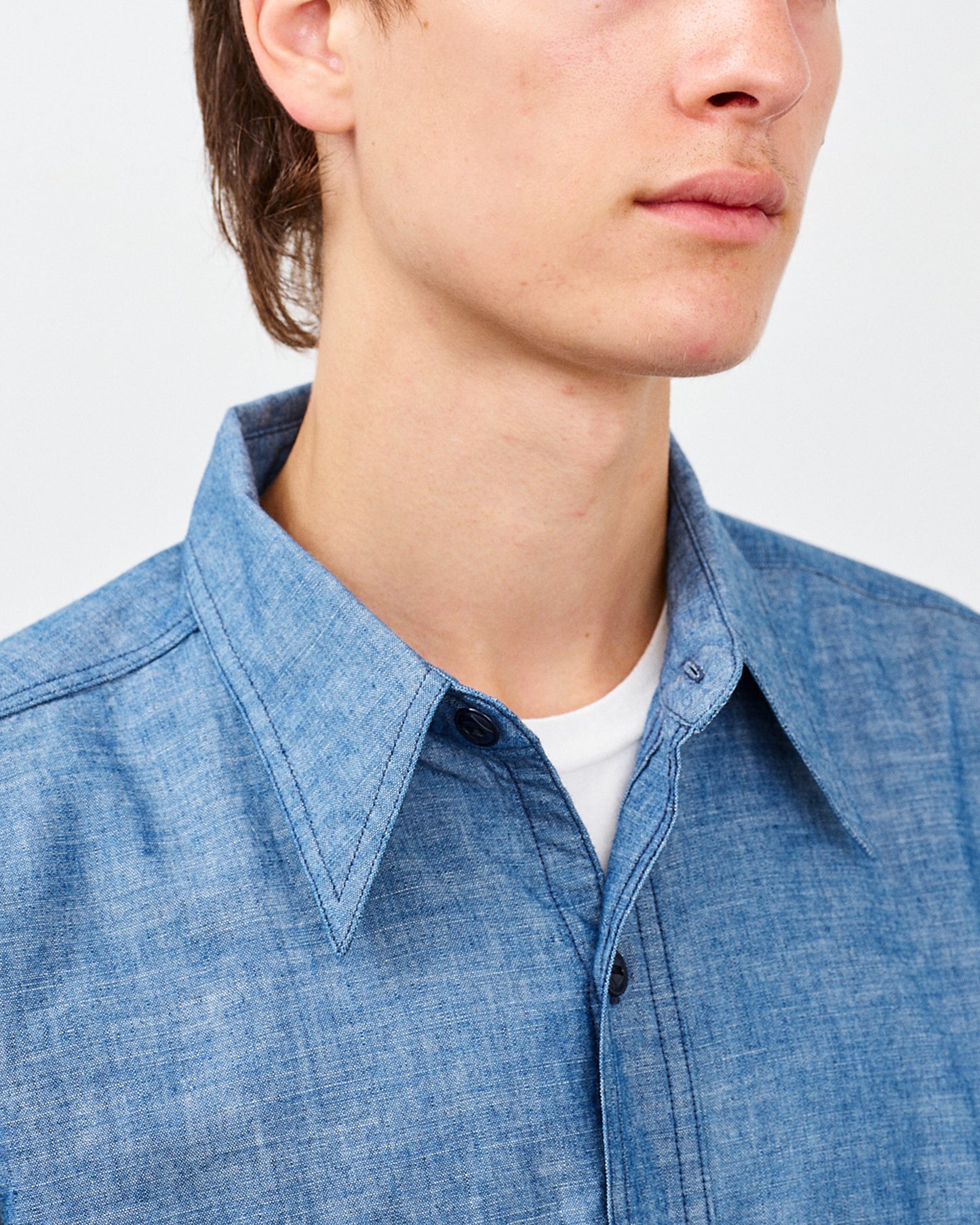 Y1942  CHAMBRAY SHIRT - INDIGO