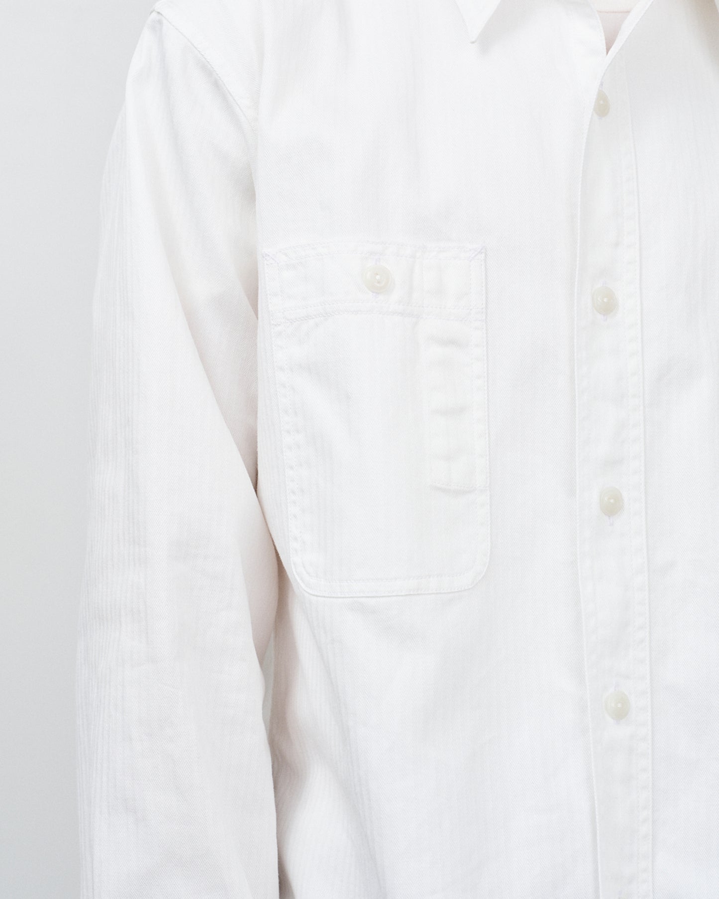 Y1943 L/W HBT SHIRT- WHITE