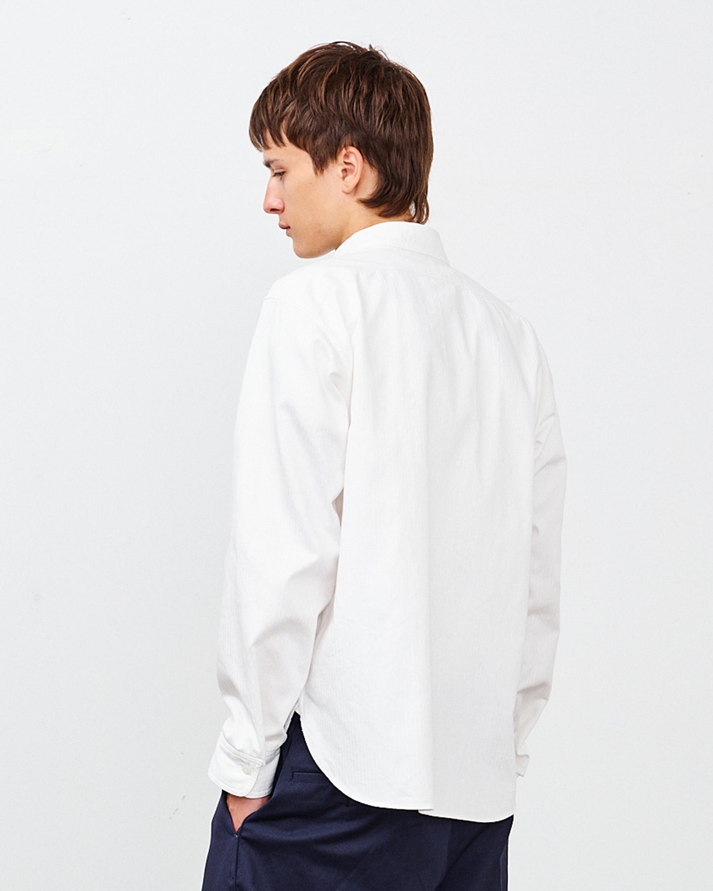 Y1943 L/W HBT SHIRT- WHITE