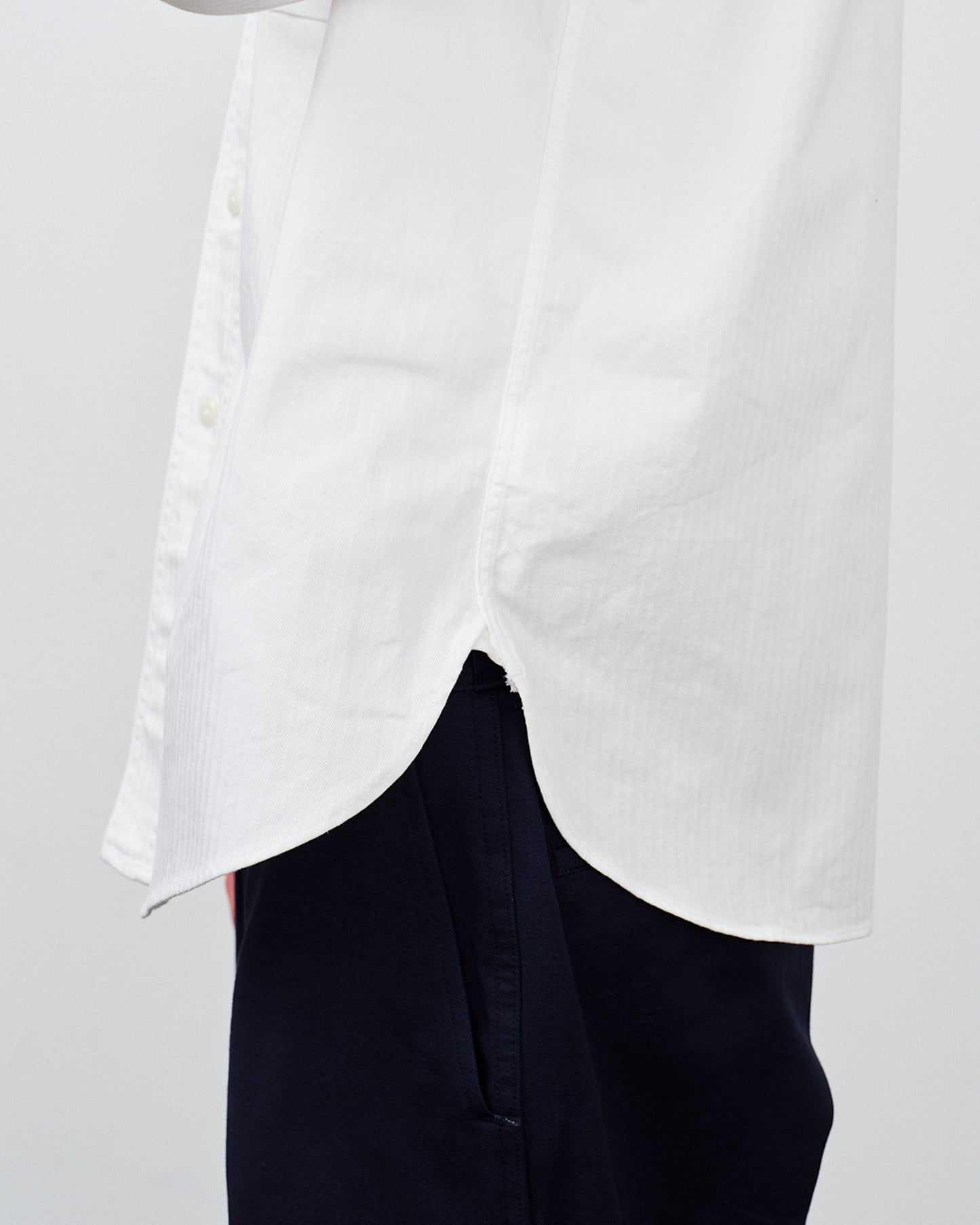 Y1943 L/W HBT SHIRT- WHITE