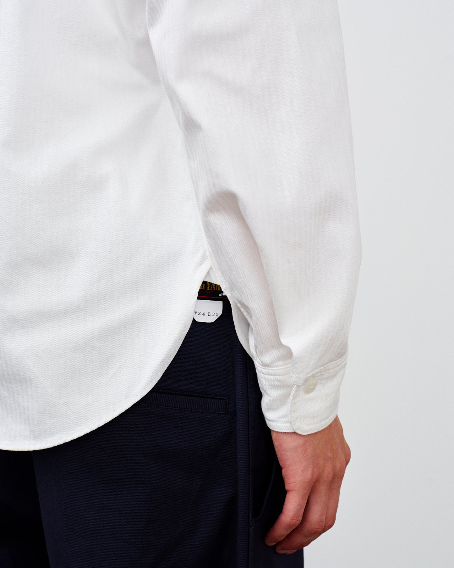 Y1943 L/W HBT SHIRT- WHITE
