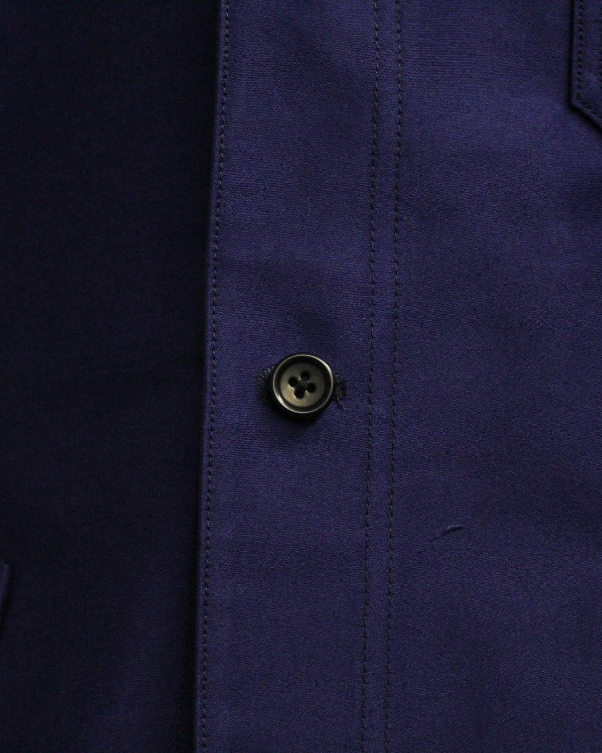 COLLETIN FRENCH MOLESKIN BLUE - Button detail